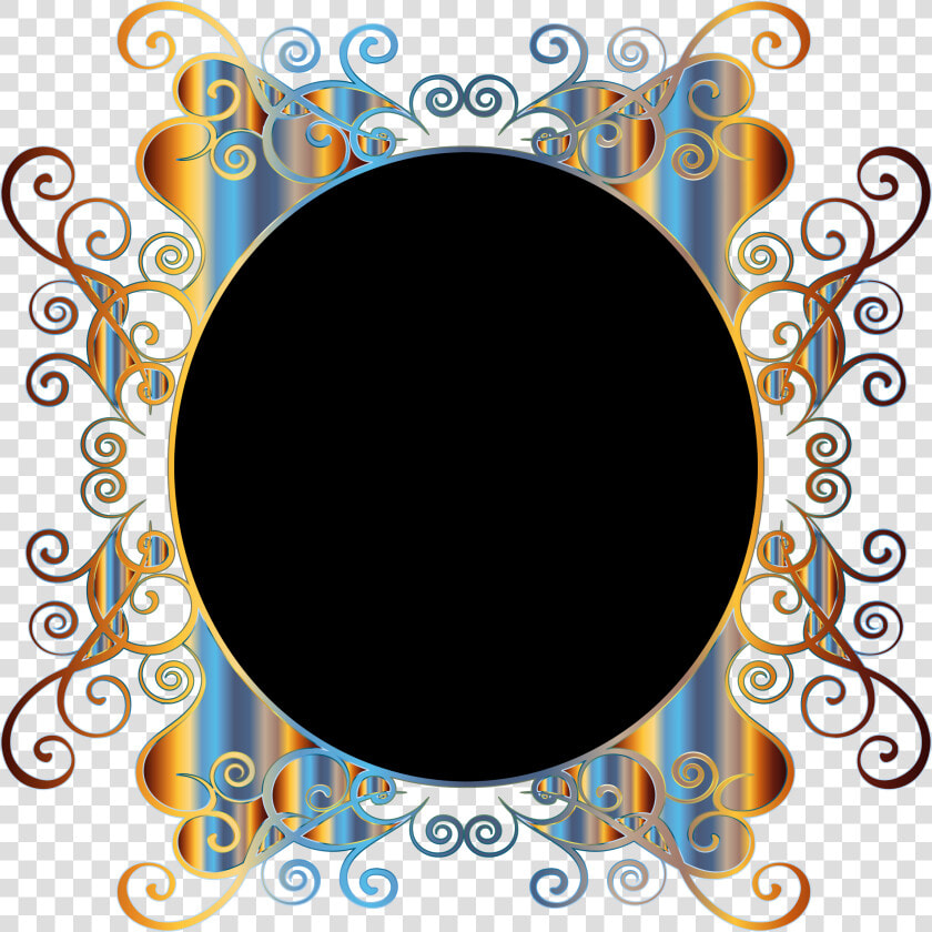 Prismatic Flourish Frame 2 No Background Clip Arts   Oval Flourish Frame Png  Transparent PngTransparent PNG