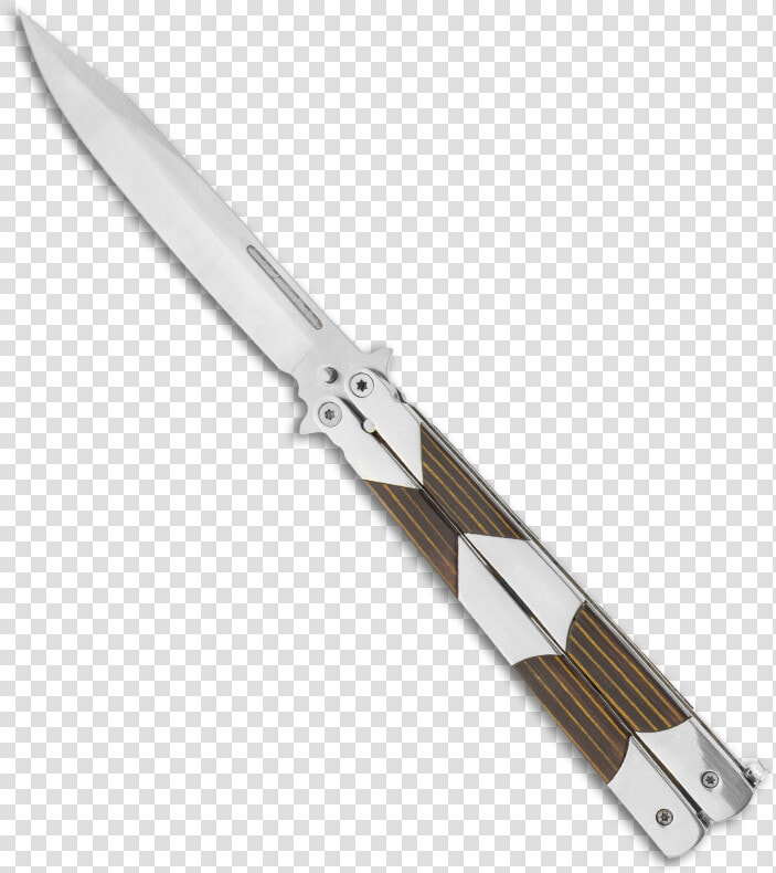 Transparent Butterfly Knife Png   Wood Handle Kitchen Knife  Png DownloadTransparent PNG