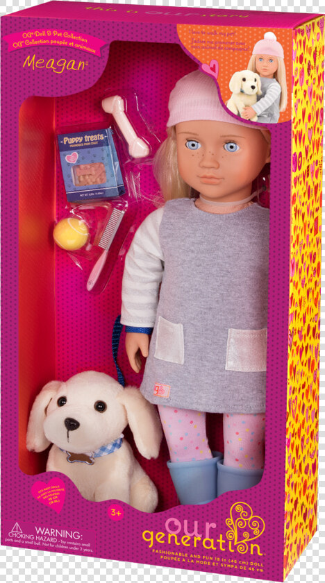 Meagan And Golden Retriever 18 inch Doll And Pet In   Our Generation Doll With Puppy  HD Png DownloadTransparent PNG