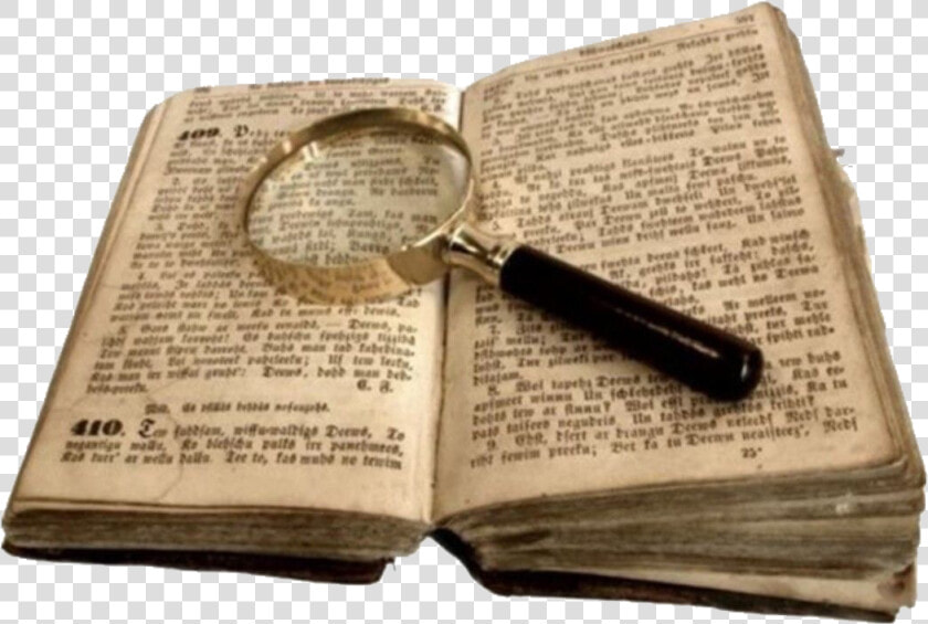  beige  book  magnifyingglass  reading  cute  aesthetic   Detective Fiction  HD Png DownloadTransparent PNG