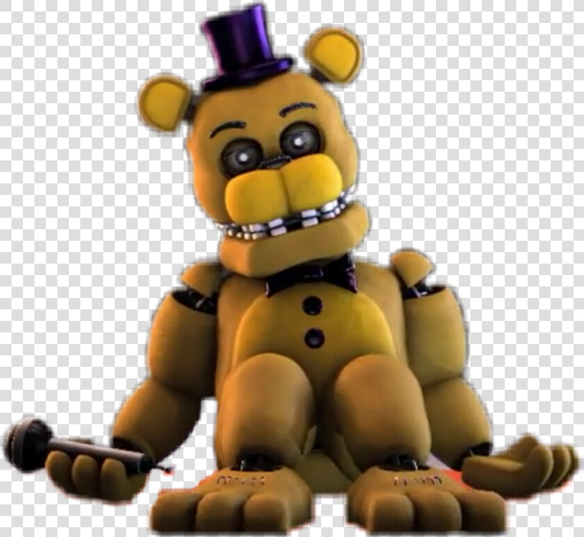  freetoedit Free To Use A Sitting Down Unwithered Golden   Fnaf Unwithered Golden Freddy  HD Png DownloadTransparent PNG