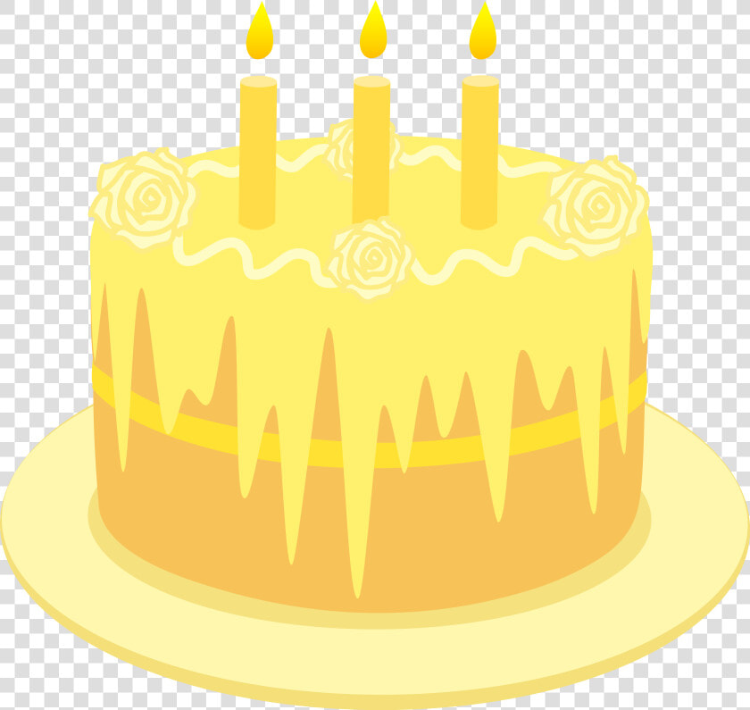 Transparent Birthday Cake Transparent Png   Yellow Birthday Cake Candles  Png DownloadTransparent PNG