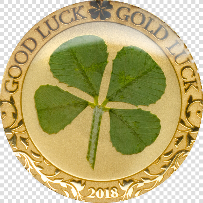 Palau   2018   1 Dollar   Four Leaf Clover In Gold  HD Png DownloadTransparent PNG