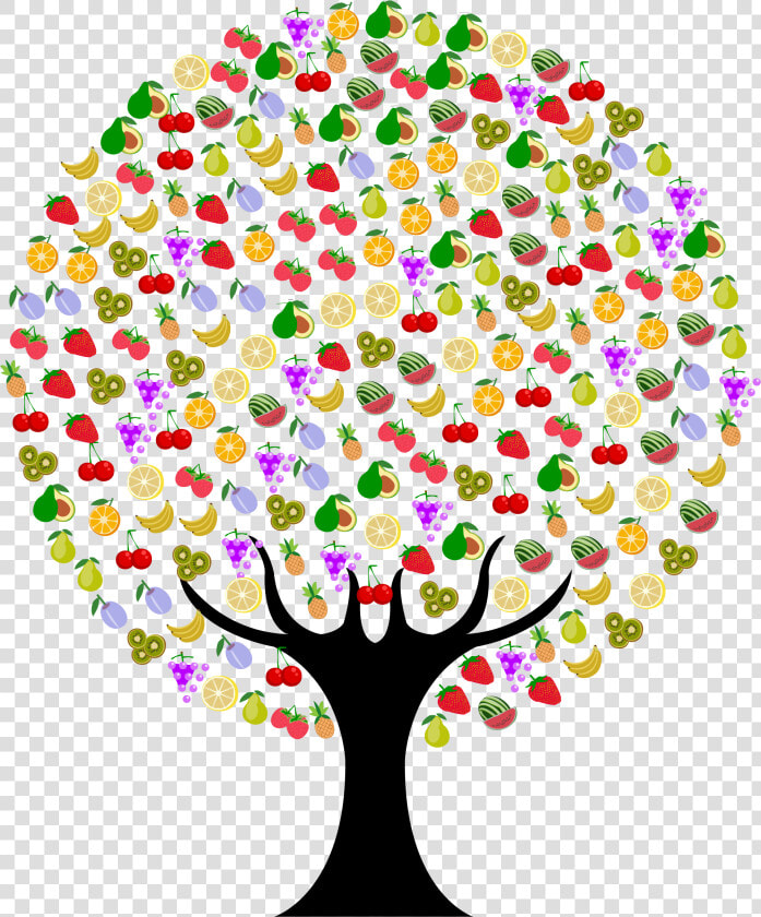 Transparent Fruit Clipart   Tree Full Of Fruit Clipart  HD Png DownloadTransparent PNG