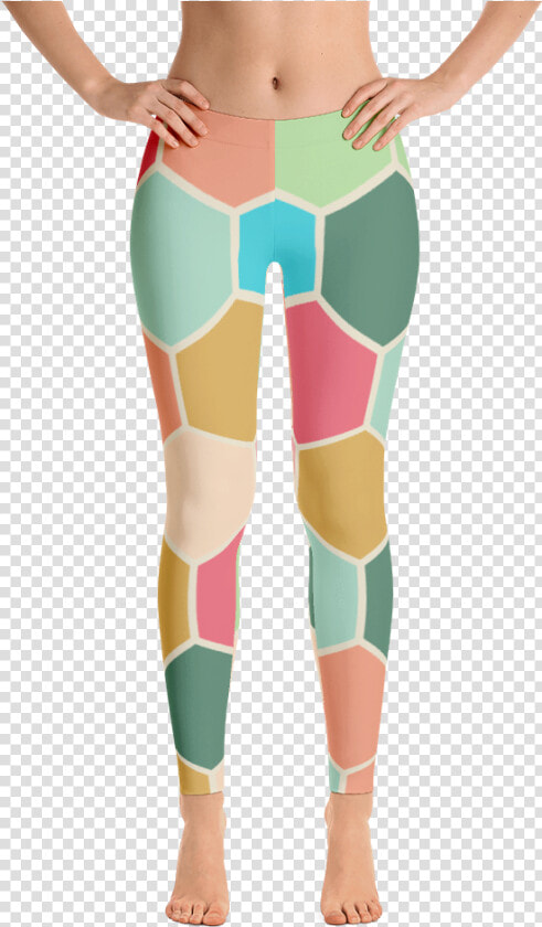 Retro Hexagon Geometric Leggings   Sleeping Beauty Make It Blue Make It Pink  HD Png DownloadTransparent PNG