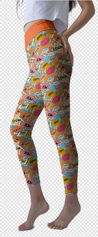 Candy Comics Leggings Yoga Gym Fitness Apparel Sports   Tights  HD Png DownloadTransparent PNG