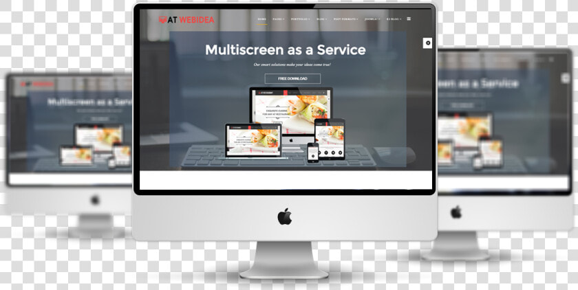 At Web Idea Joomla Template Desktop   Joomla Template  HD Png DownloadTransparent PNG