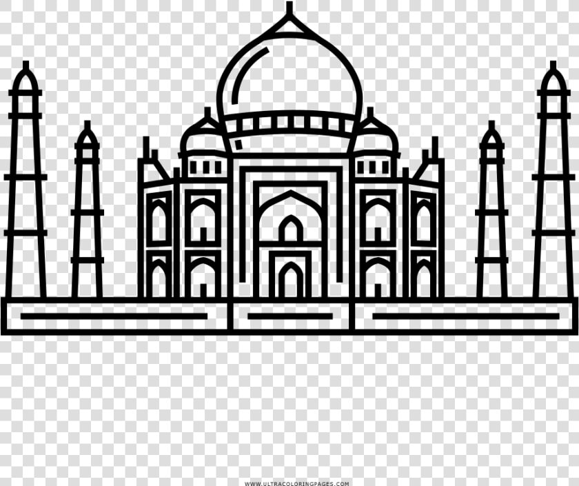 Transparent Taj Mahal Png   Drawing Of 7 Wonders Of The World  Png DownloadTransparent PNG