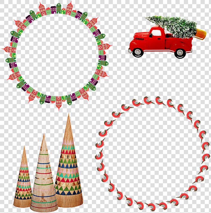 Christmas Wreaths  Christmas Trees  Old Truck With   International Bank For Reconstruction And Development  HD Png DownloadTransparent PNG