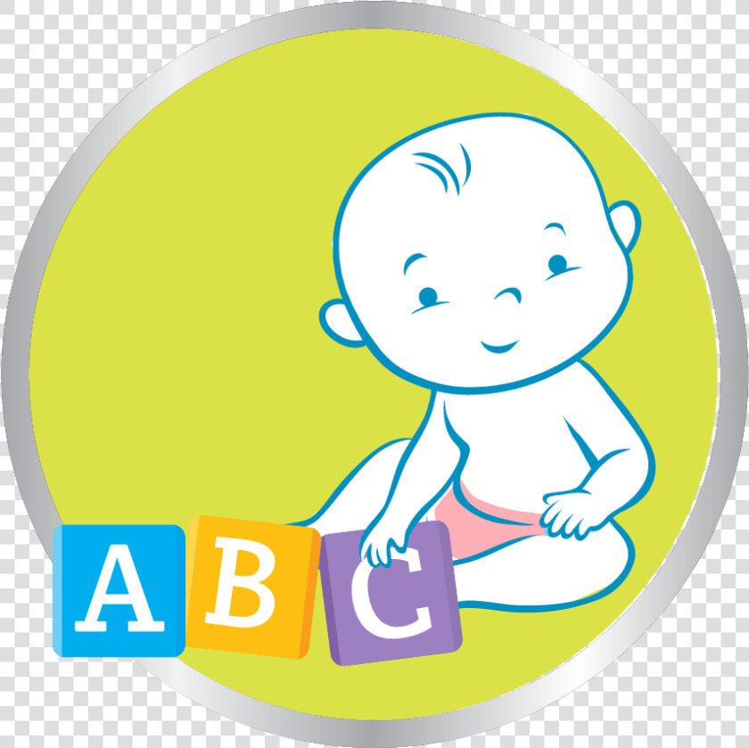 Baby Playing Abc Blocks Icon   Circle  HD Png DownloadTransparent PNG