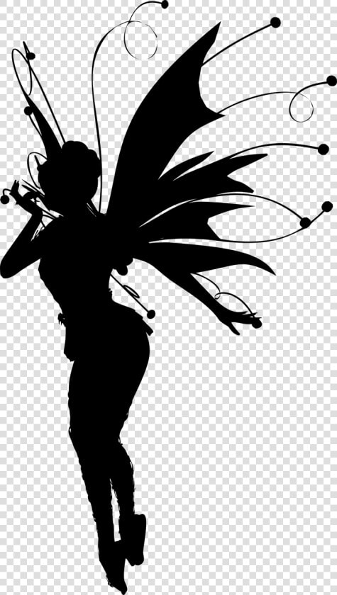 Fairy Silhouette Clip Art   Flying Fairy Silhouette Free  HD Png DownloadTransparent PNG