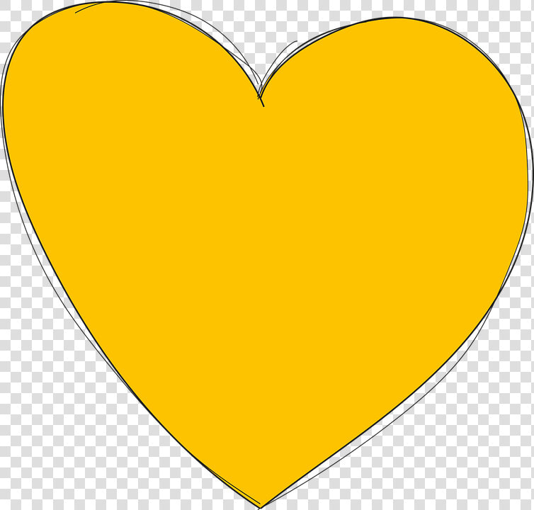 Heart  Yellow  Love  Form  Drawn By Hand   หัวใจ สี เหลือง Png  Transparent PngTransparent PNG