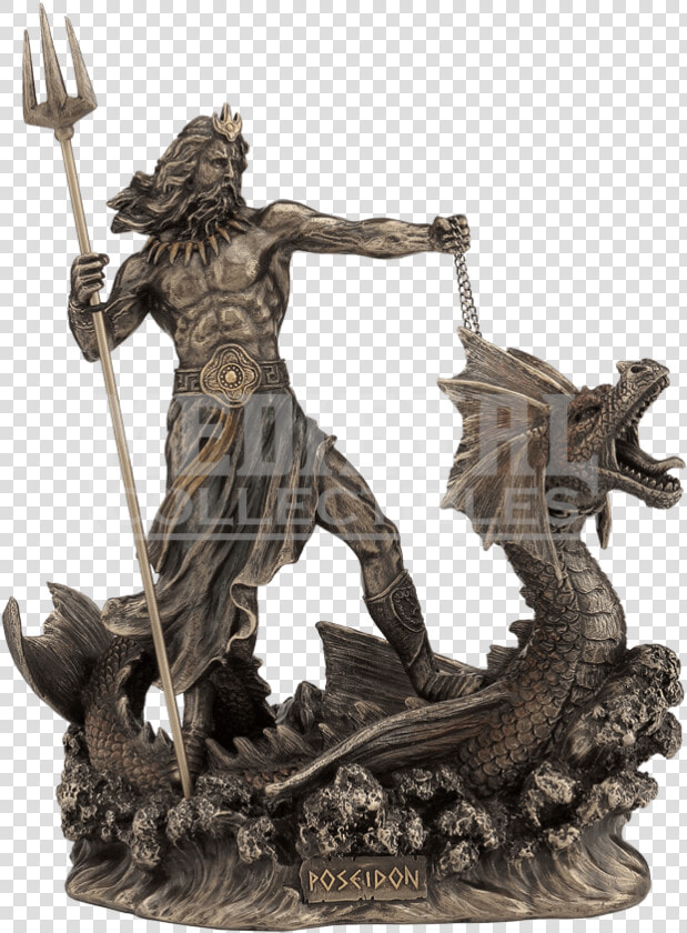 Transparent Poseidon Trident Png   Poseidon Greek God Sculpture  Png DownloadTransparent PNG