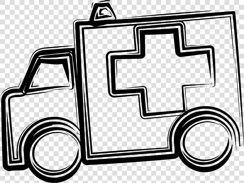 Sketched Ambulance   Ambulance  HD Png DownloadTransparent PNG