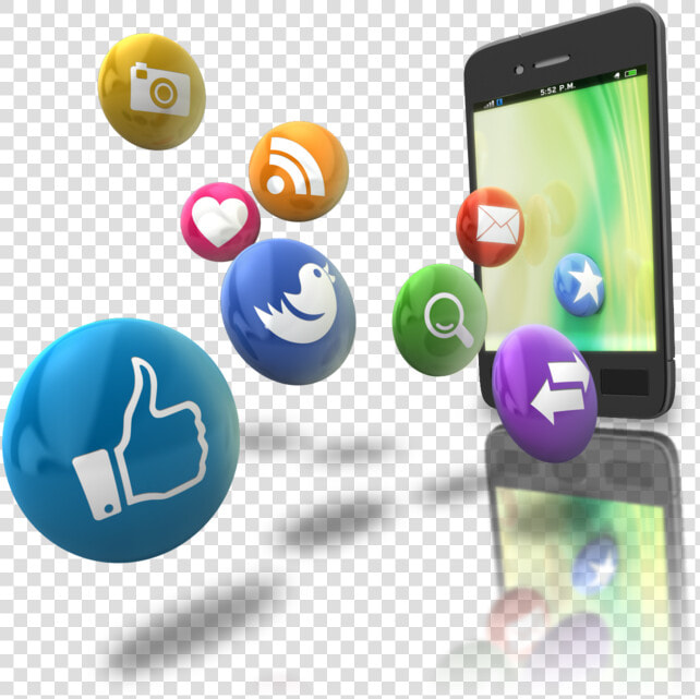 Clipart Phone Social Media   Social Media Icons Floating  HD Png DownloadTransparent PNG