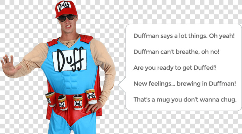 Duffman Quotes   Costume  HD Png DownloadTransparent PNG