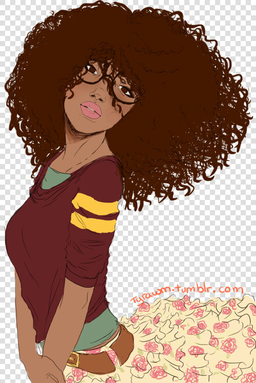 Girl Clipart Curly Hair   Curly Hair Woman Cartoon  HD Png DownloadTransparent PNG