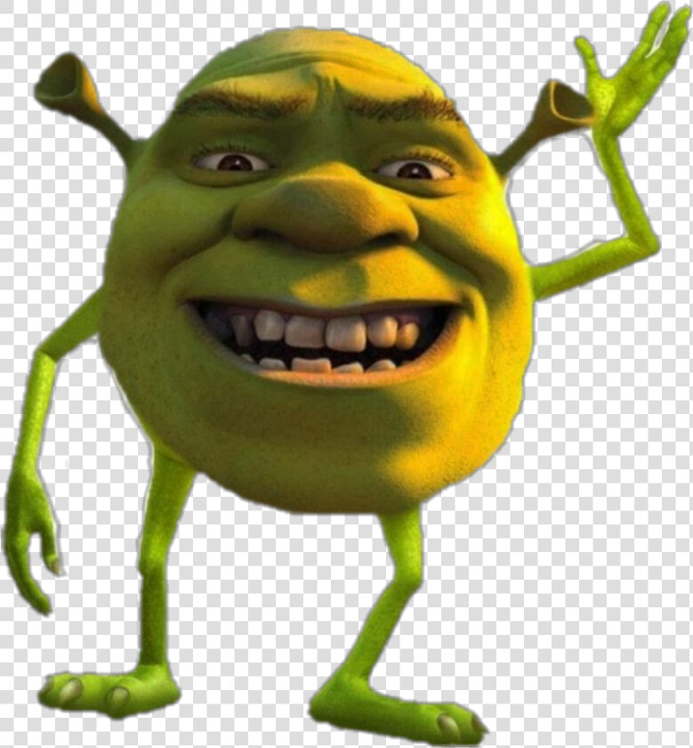 Sherk Sticker   Shrek Mike Wazowski Meme  HD Png DownloadTransparent PNG