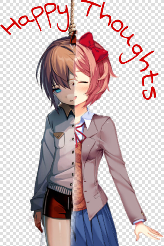  happythoughts  sayori  ddlc   Doki Doki Sayori Png  Transparent PngTransparent PNG