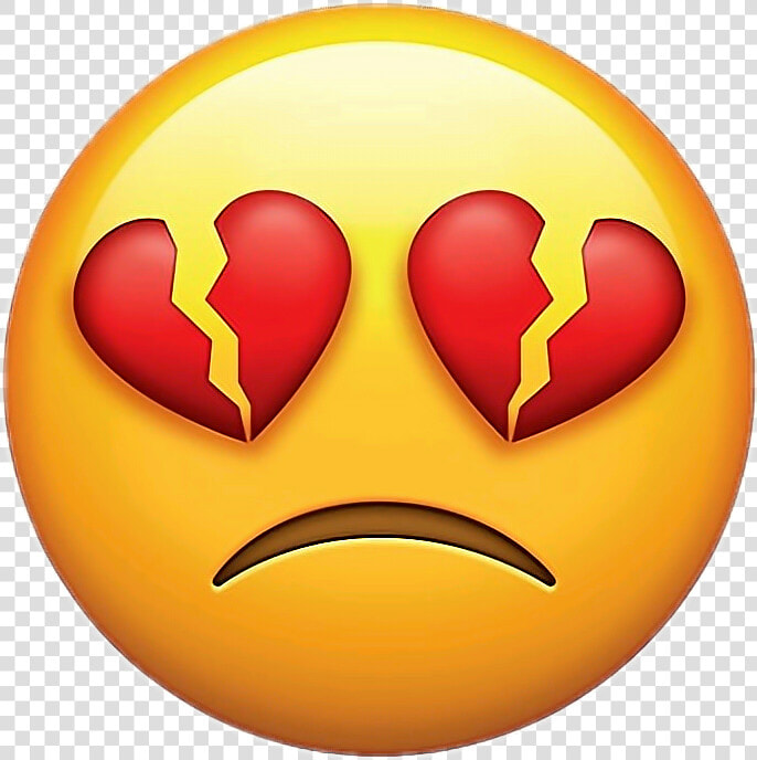  emoji  corazonroto  emojisticker   Sad Broken Heart Emoji  HD Png DownloadTransparent PNG