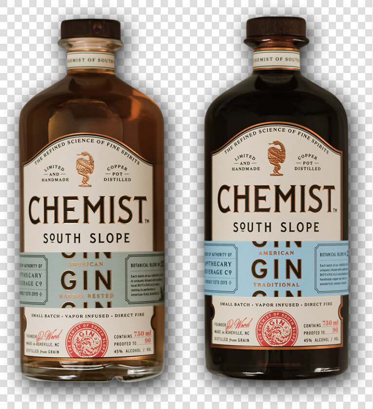 Two Bottles Of Chemist Gin   Chemist Gin  HD Png DownloadTransparent PNG