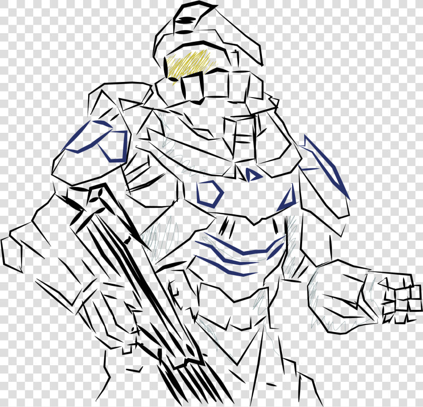 Spartan Locke And Master Chief Go Head To Head   Halo 5 Master Chief Drawings  HD Png DownloadTransparent PNG