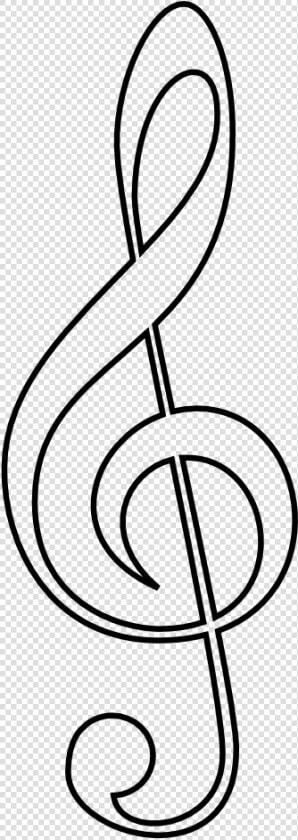 Onlinelabels Clip Art   Treble Clef Outline  HD Png DownloadTransparent PNG