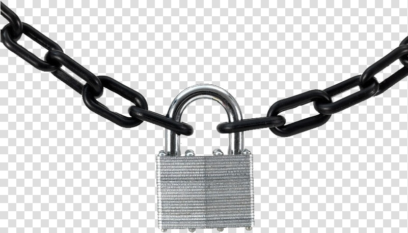 Transparent Black Chain Png   Lock With Chain Drawing  Png DownloadTransparent PNG