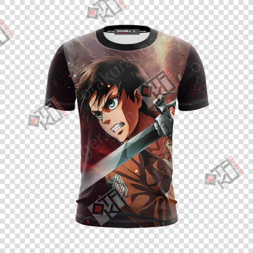 Attack On Titan Eren Jaeger 3d T shirt   Eren Attack On Titan  HD Png DownloadTransparent PNG