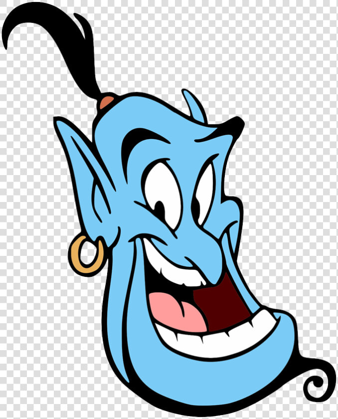 Genie S Smiling Face   Genie Aladdin Coloring Page  HD Png DownloadTransparent PNG