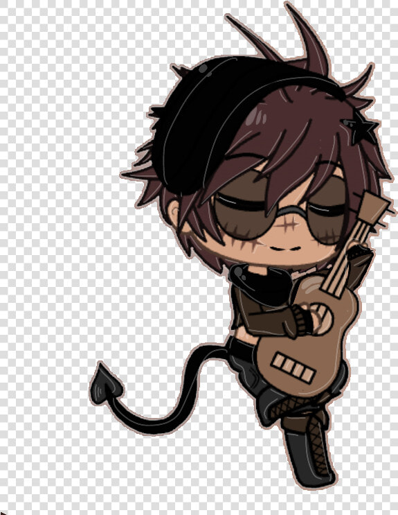  guitar  cool  guy  cute  brown  guitarra  chico  luv   Gacha Life Con Guitarra  HD Png DownloadTransparent PNG