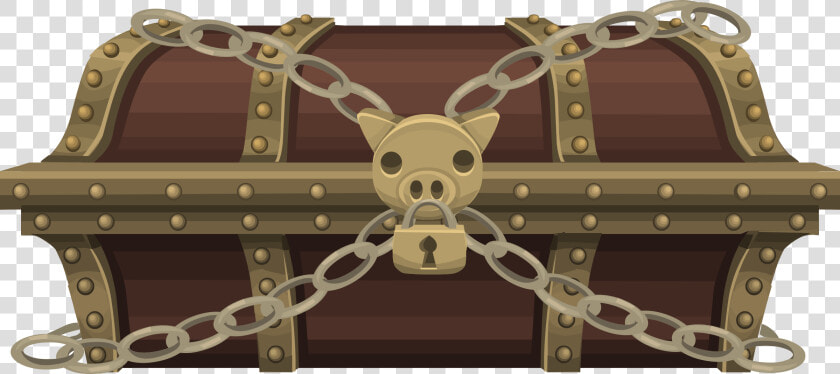 Metal chair furniture   Treasure Chest With Chains  HD Png DownloadTransparent PNG