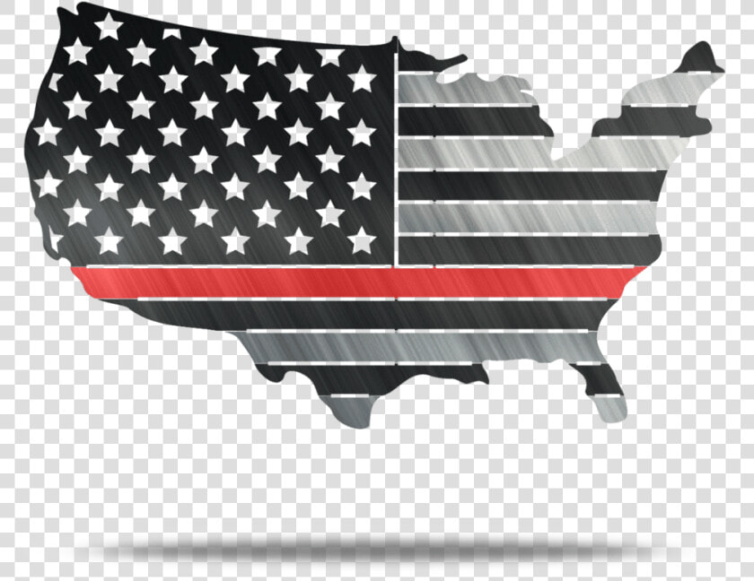 Usa Metal Red Line Conus Flag Fire Metal Wall Art   Confederate And American Flag Mix  HD Png DownloadTransparent PNG