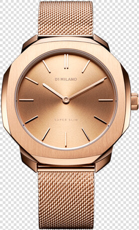 Super Slim Rose Gold Ladies Watch Front View   D1 Milano Super Slim  HD Png DownloadTransparent PNG