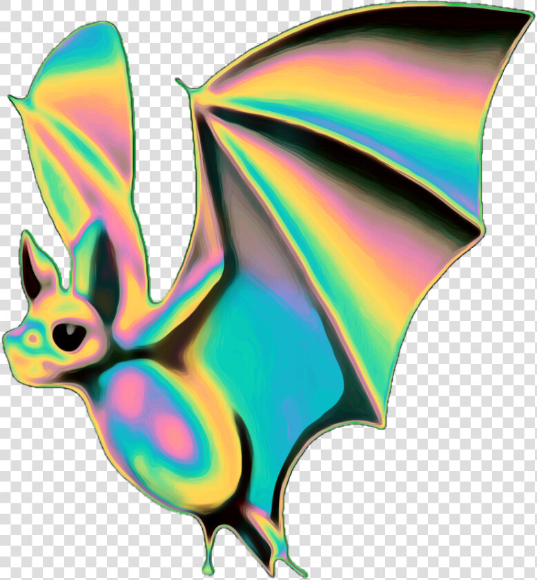  bat  emoji  holo  holographic  holo  iridescent  holographic   Illustration  HD Png DownloadTransparent PNG