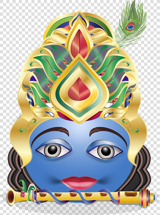 Krishna Emoticon Smiley Hindu God India Nepal   Transparent Krishna Crown Png  Png DownloadTransparent PNG