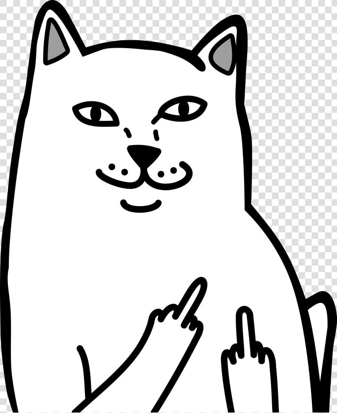 Transparent Yao Ming Png   Middle Finger Cat Meme  Png DownloadTransparent PNG