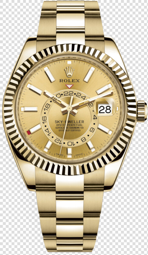 Rolex Sky dweller Champagne Dial 326938 Automatic 18kt   Sky Dweller Steel Gold  HD Png DownloadTransparent PNG