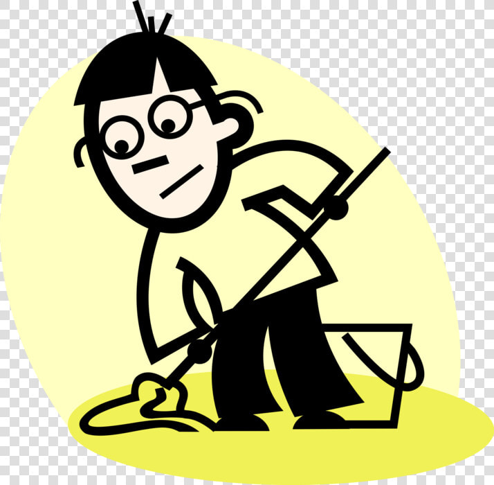 Vector Illustration Of School Janitor Custodian With  HD Png DownloadTransparent PNG