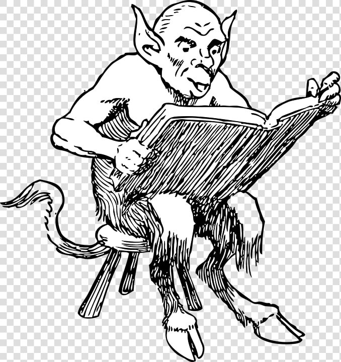 Satanás  Lucifer  Libro  Demonio  Diablo  Leer   Demon Reading A Book  HD Png DownloadTransparent PNG