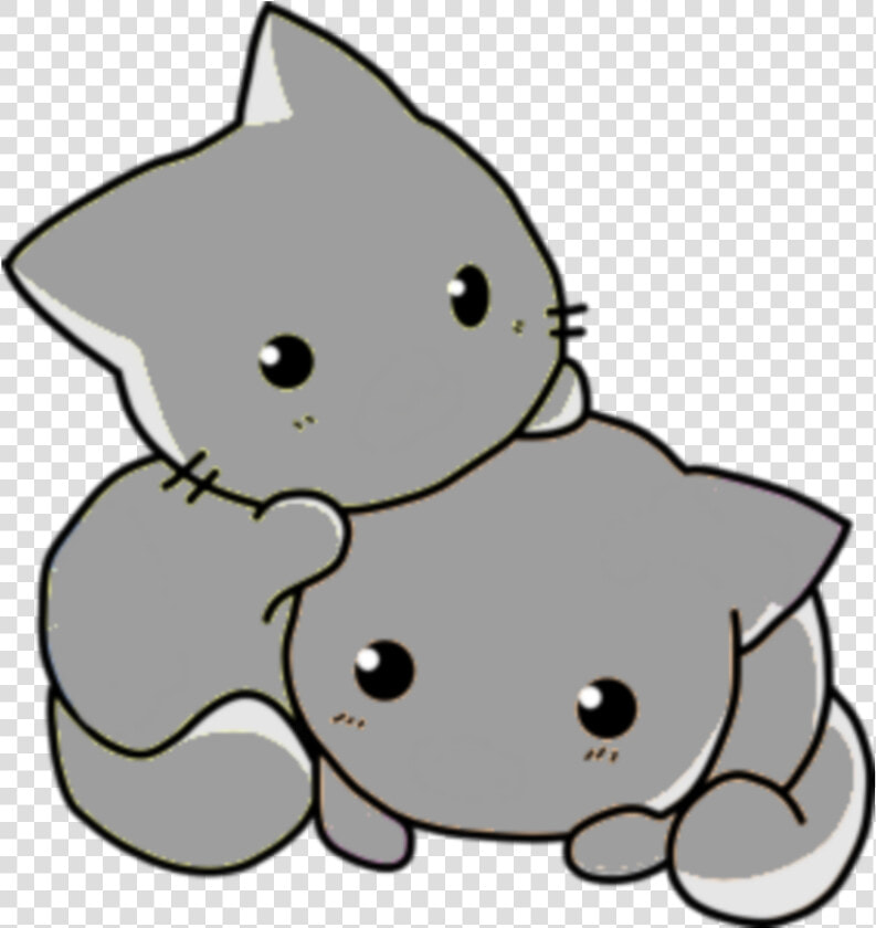  freetoedit  cute  cat  kitten  chibi   Cute Kitten Coloring Pages  HD Png DownloadTransparent PNG