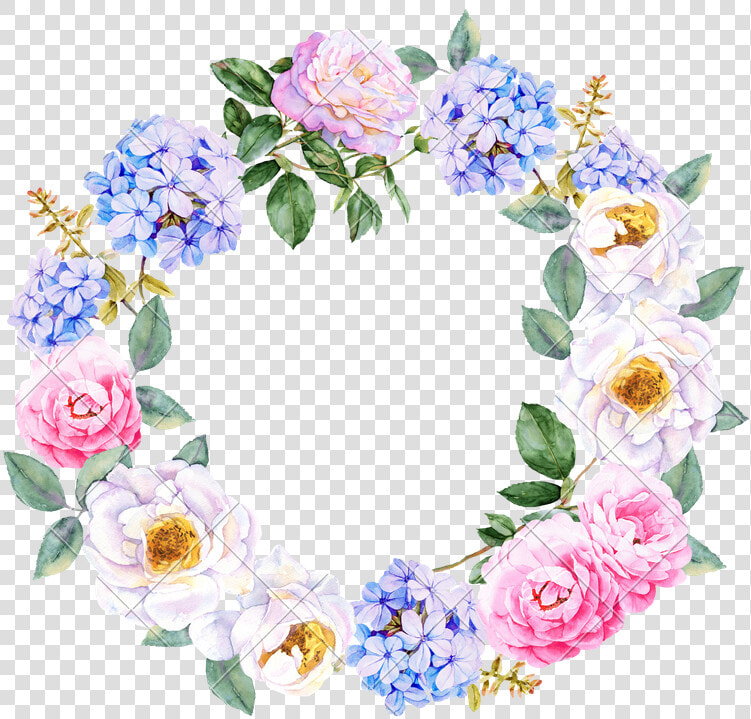 Flower Wreath Watercolor   Flower Wreath Watercolor Png  Transparent PngTransparent PNG