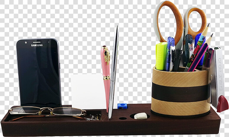 Desktop Organizer With A Pencil Cup   Wood  HD Png DownloadTransparent PNG