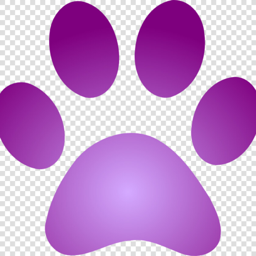 Purple Paw Print Purple Paw Print With Gradient Clip   Purple Dog Paw Print  HD Png DownloadTransparent PNG