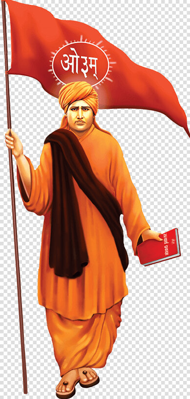 Dayanand Saraswati With Flag  HD Png DownloadTransparent PNG