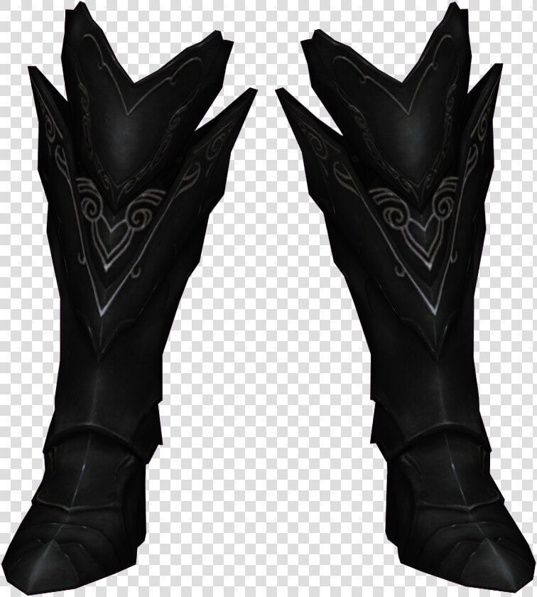 Elder Scrolls   Skyrim Ebony Armor Boots  HD Png DownloadTransparent PNG