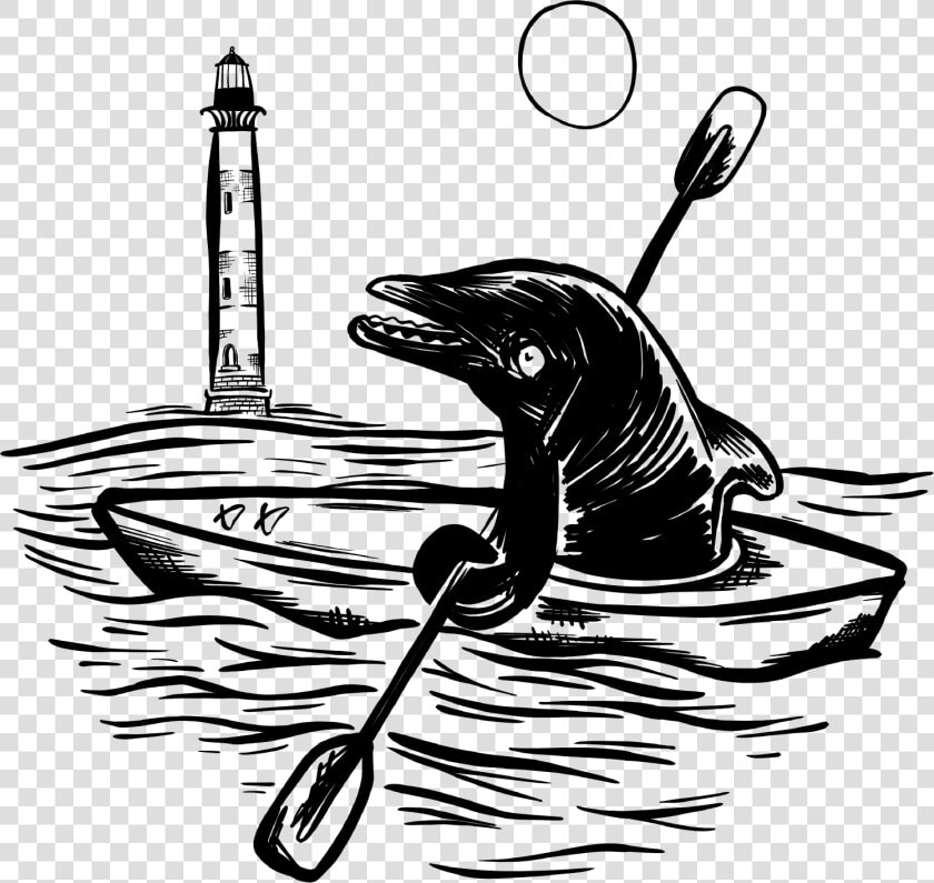 Dolphin Kayaking   Illustration  HD Png DownloadTransparent PNG