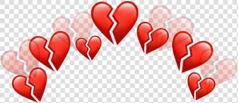  broken Heart  heart  tumblr  hearts  sticker  emojis   Broken Crown Black Hearts  HD Png DownloadTransparent PNG