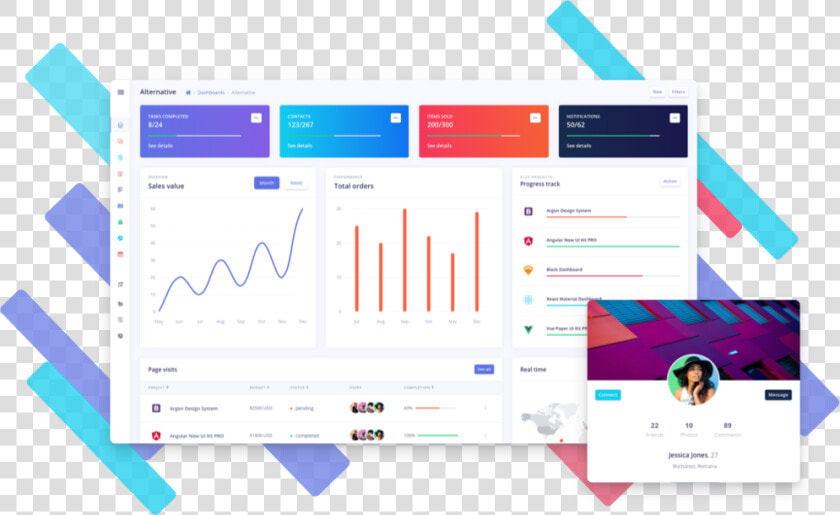 Argon Admin Template  HD Png DownloadTransparent PNG