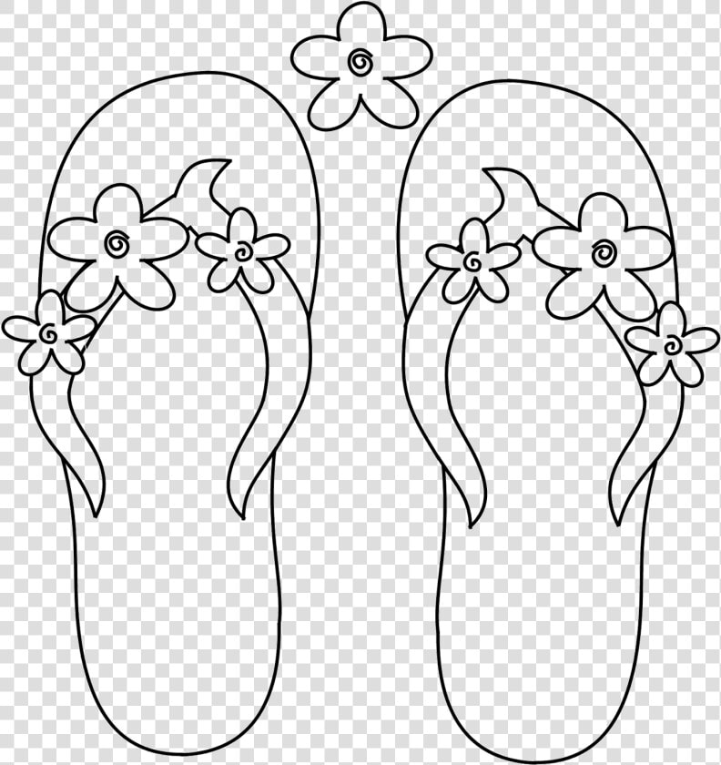  f 36 Flower Flip Flops   Printable Flip Flop Coloring Pages  HD Png DownloadTransparent PNG